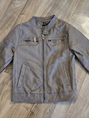 Urban Outfitters Men's Gray Quilted Sleeve Bomber Jacket